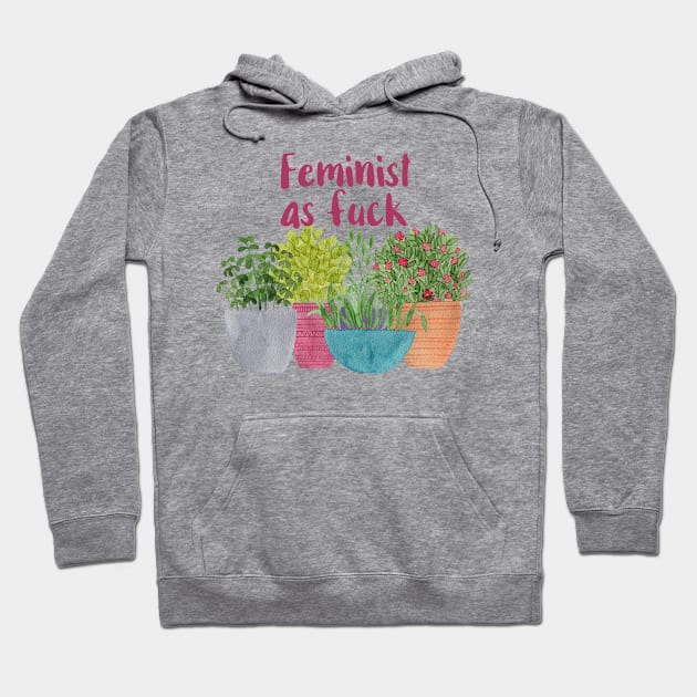 Feminist As Fuck Hoodie by chicalookate